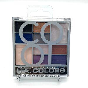 L.A. Colors 10 Shade Color Block Glam Eyeshadow Palette NIP CES137 Cool